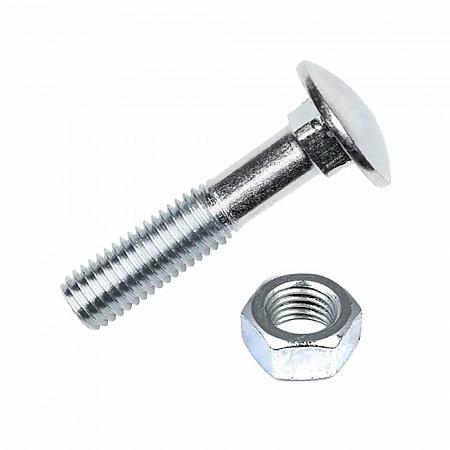 Болт мебельный с гайкой М6х50 DIN 603 оцинк. (уп.8шт) Tech-Krep/Zitar 108763