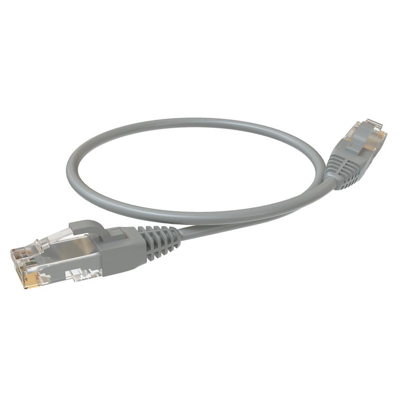 Патч-корд U/UTP кат.5E 2хRJ45 неэкранир. LSZH 0.3м сер. SYSMATRIX PC 4545.5EU26.03LSZHGY