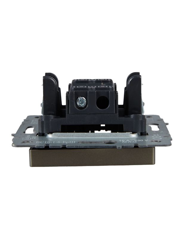 Выключатель проходной 1-кл. СП BRITE ВС10-1-6-БрШ 10А механизм шампань IEK BR-V12-0-10-K37