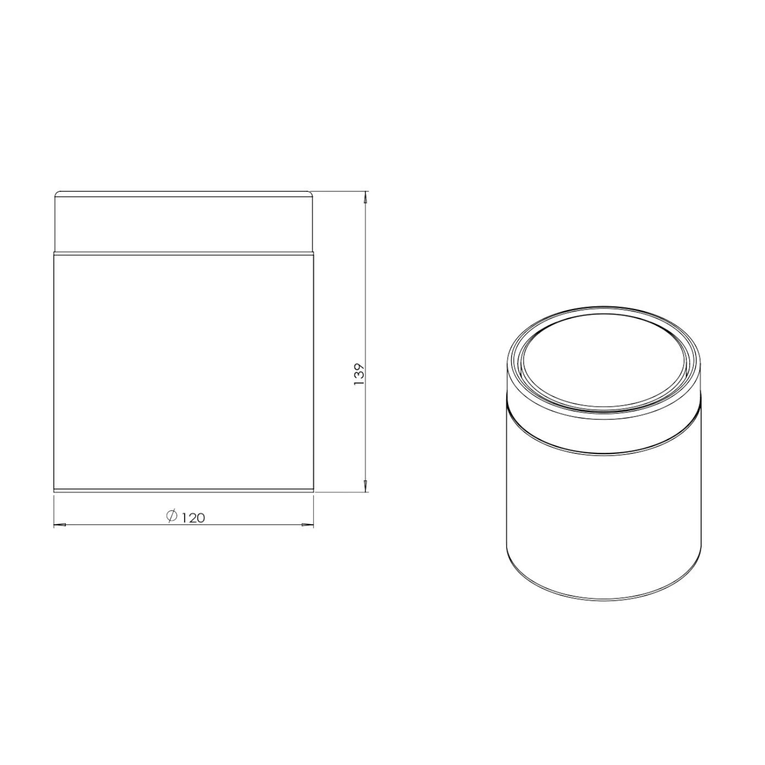 Ведро настольное JAVA S-886-1.5O, 1.5 литра