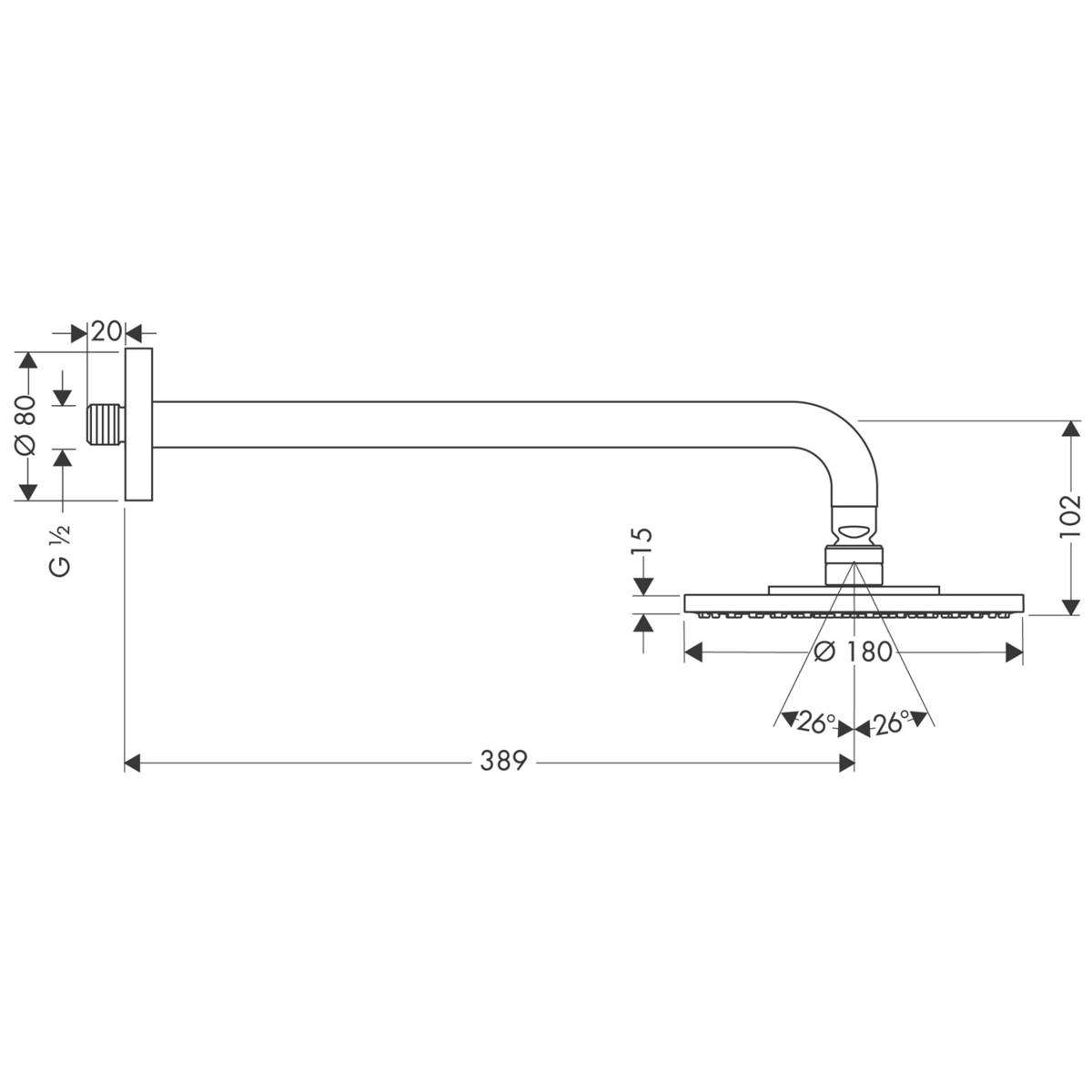 Верхний душ Hansgrohe Raindance S 27468000