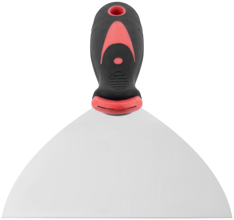 Шпатель 5дюйм (125мм) прорезиненная ручка нерж. сталь КУРС 06707