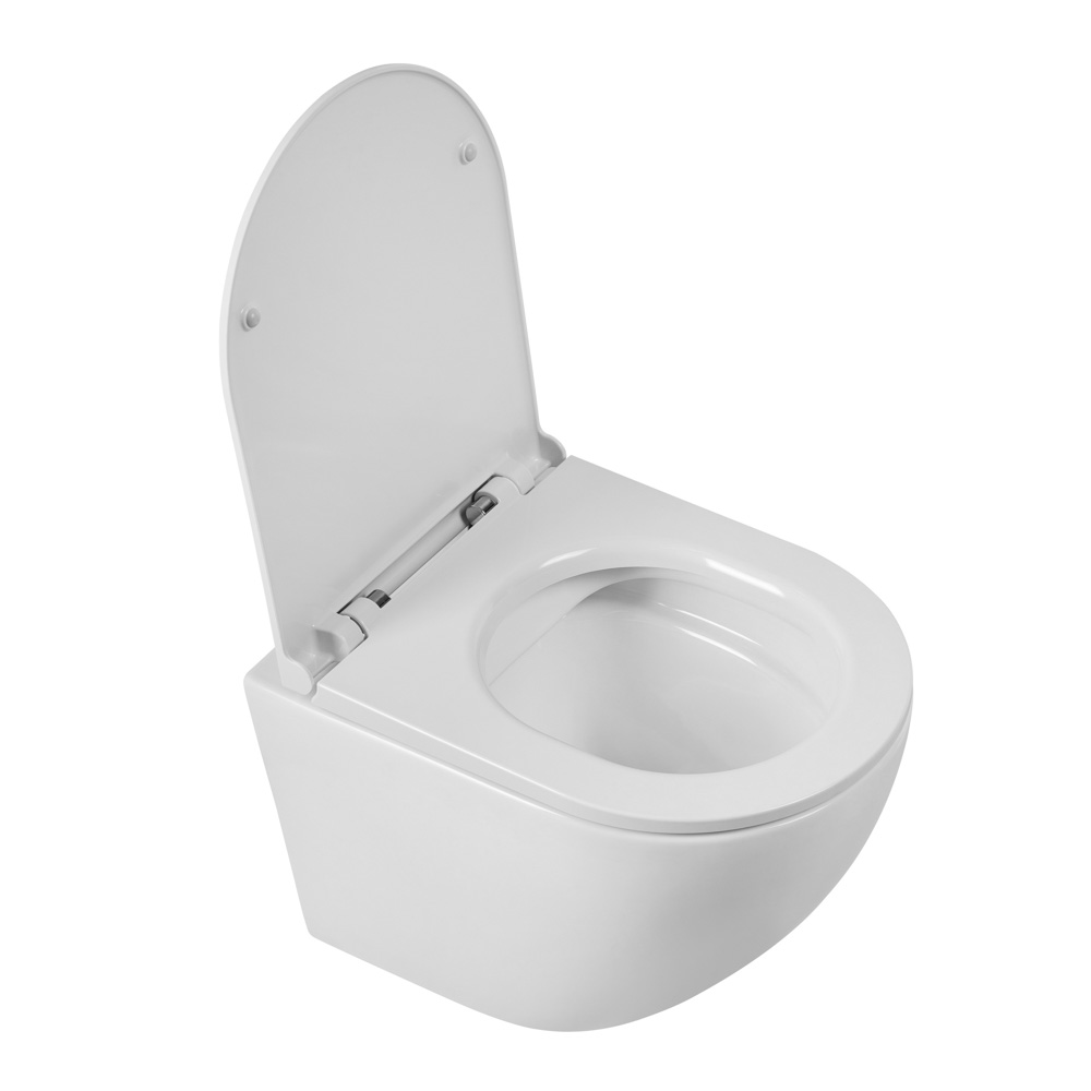 Унитаз подвесной безободковый BelBagno SFERA-R BB046CHR/BB902SC