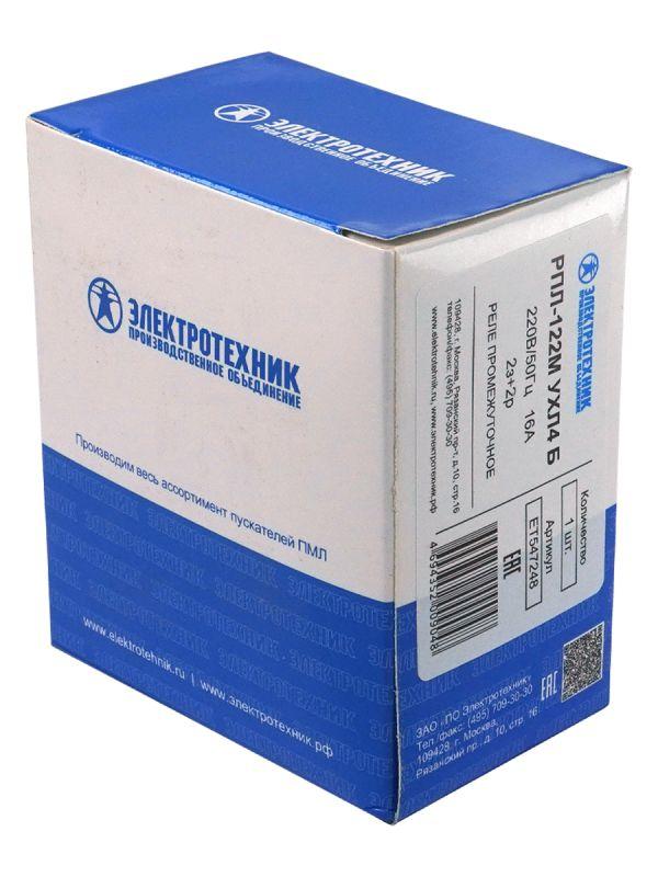 Реле промежуточное РПЛ-122М УХЛ4 Б 2з+2р 16А IP20 Электротехник ET547248