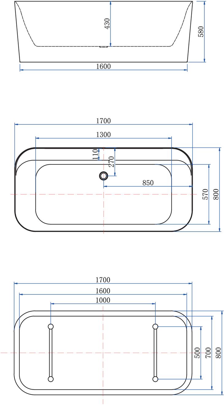 Акриловая ванна Allen Brau Infinity 1 170x80 2.21001.20 белый глянец