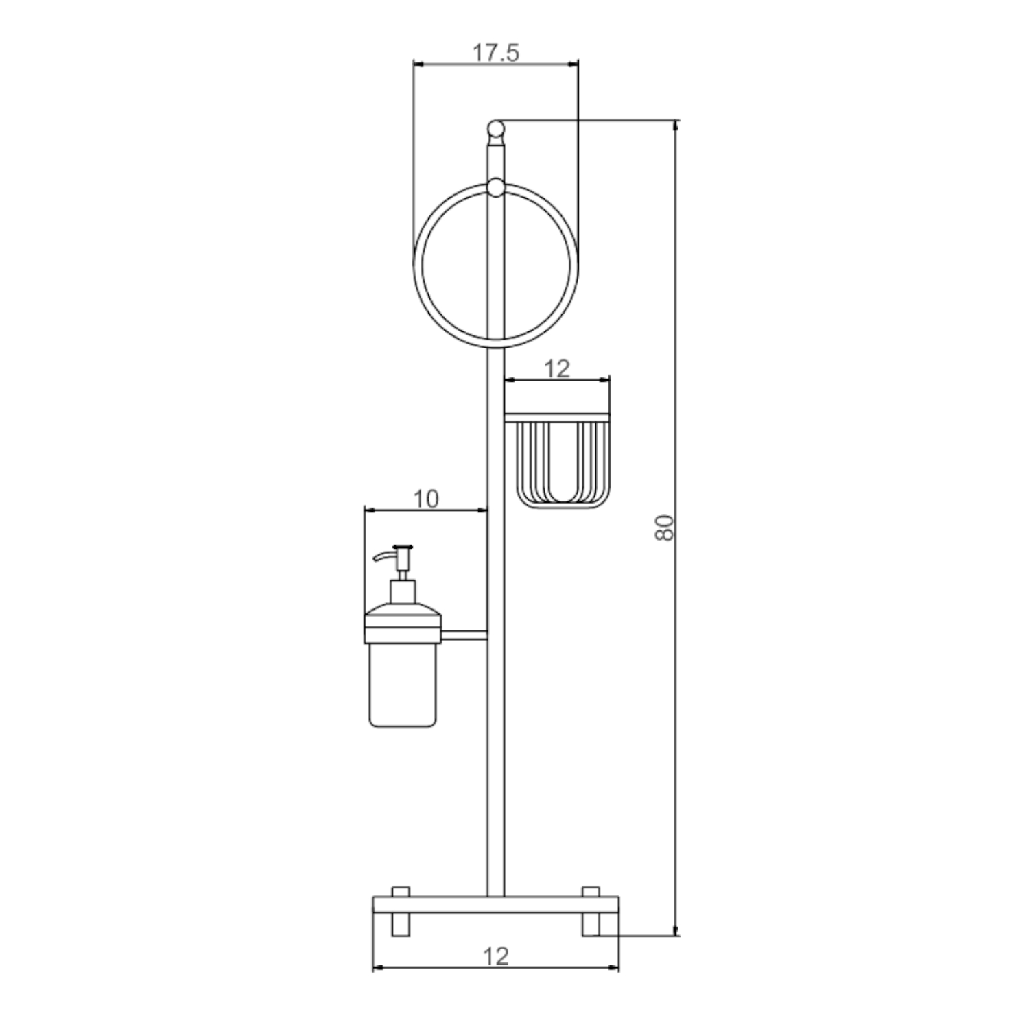 Напольная стойка Savol S-00A06, хром