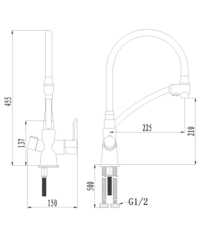 Смеситель для кухонной мойки Lemark Comfort (LM3070C)