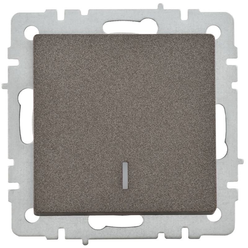 Выключатель 1-кл. СП BRITE ВС10-1-1-БрТБ 10А с индик. механизм бронза IEK BR-V10-1-10-K45