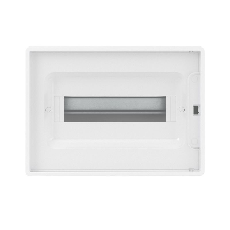 Щиток встраиваемый FRAME 12мод. для полых стен с прозр. дверцей с 2 шинами PEN на 6 и 8 отверст. бел. DKC F12B3WT