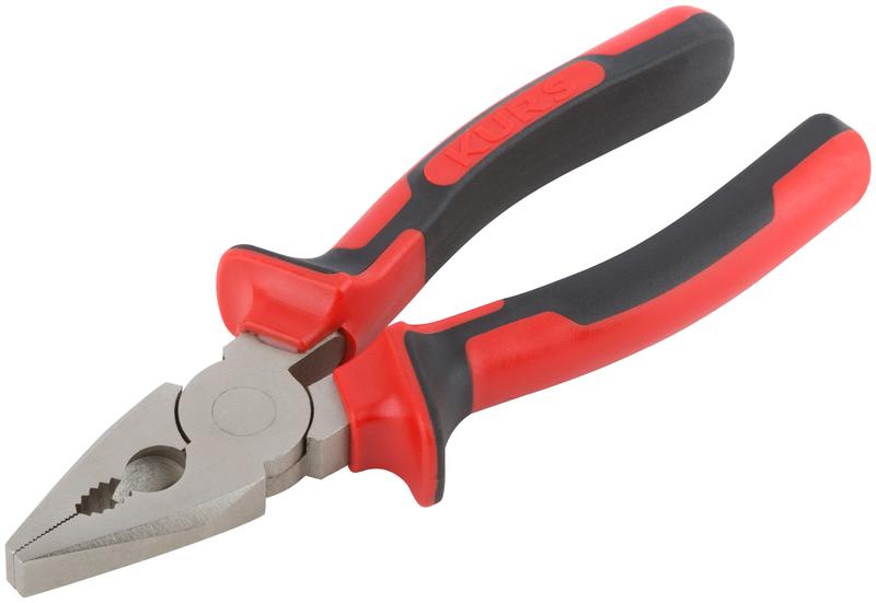 Плоскогубцы комбинированные "Тренд" 160мм двухцветные прорезиненные ручки хром-никелевое покрытие КУРС 47564