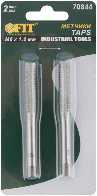 Метчик метрический легированная сталь набор 2шт м8х1.0мм (уп.2шт) FIT 70844