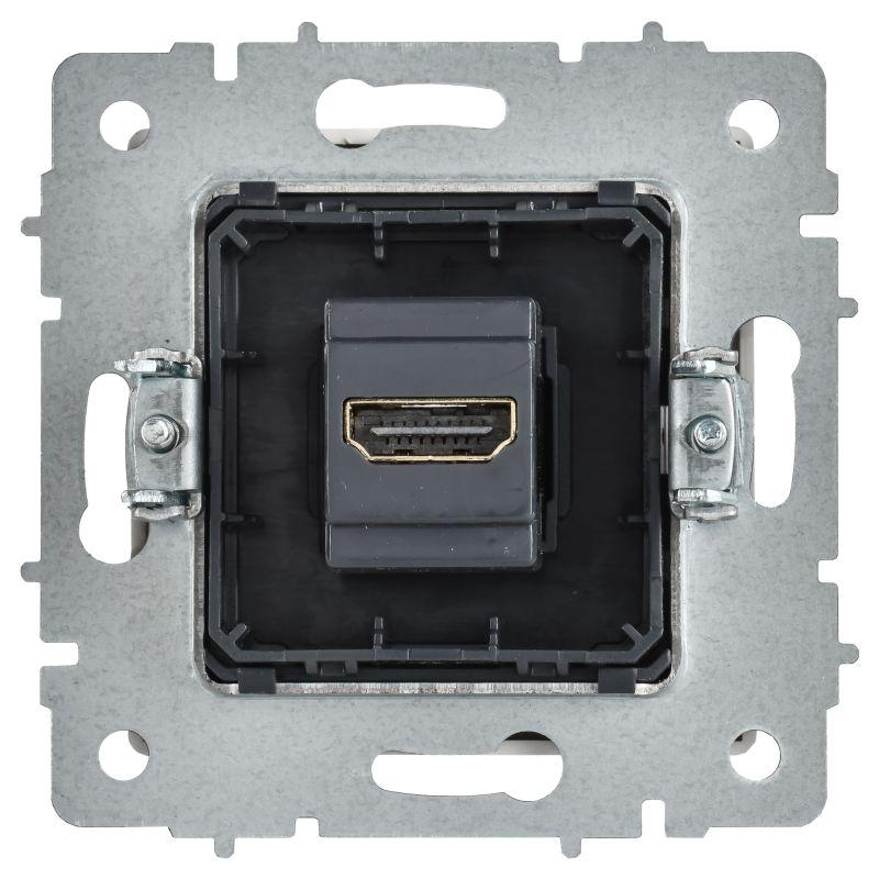 Розетка HDMI СП BRITE РHDMI-0-БрАБ механизм арктич. бел. IEK BR-H10-K91