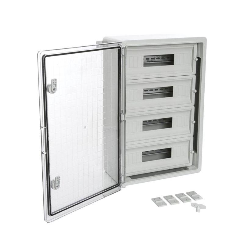 Корпус пластиковый распределительный ЩРН-60 IP65 прозр. дверь 600х400х200 Промрукав PR08.26505
