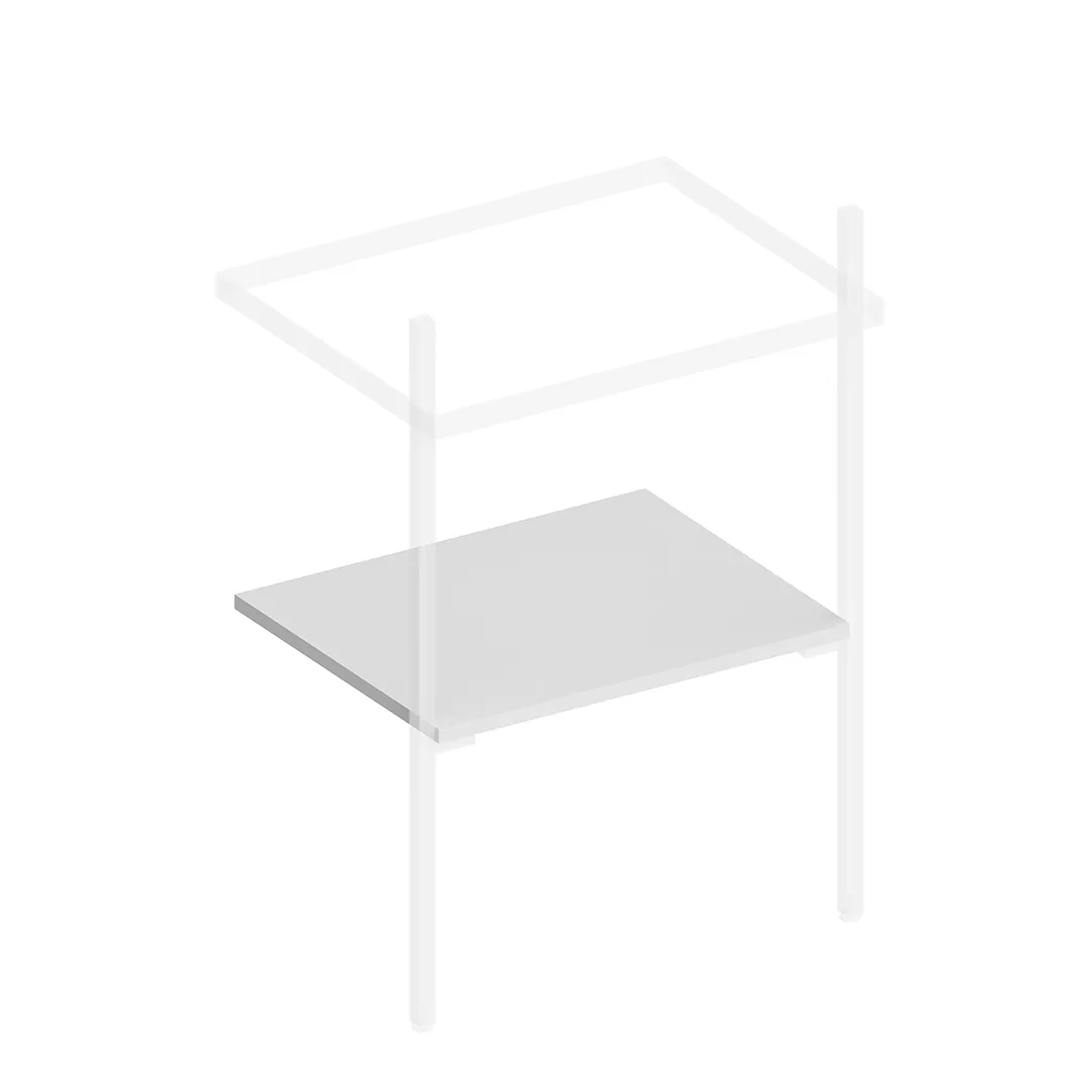 Полка PRO 55 см, белая матовая