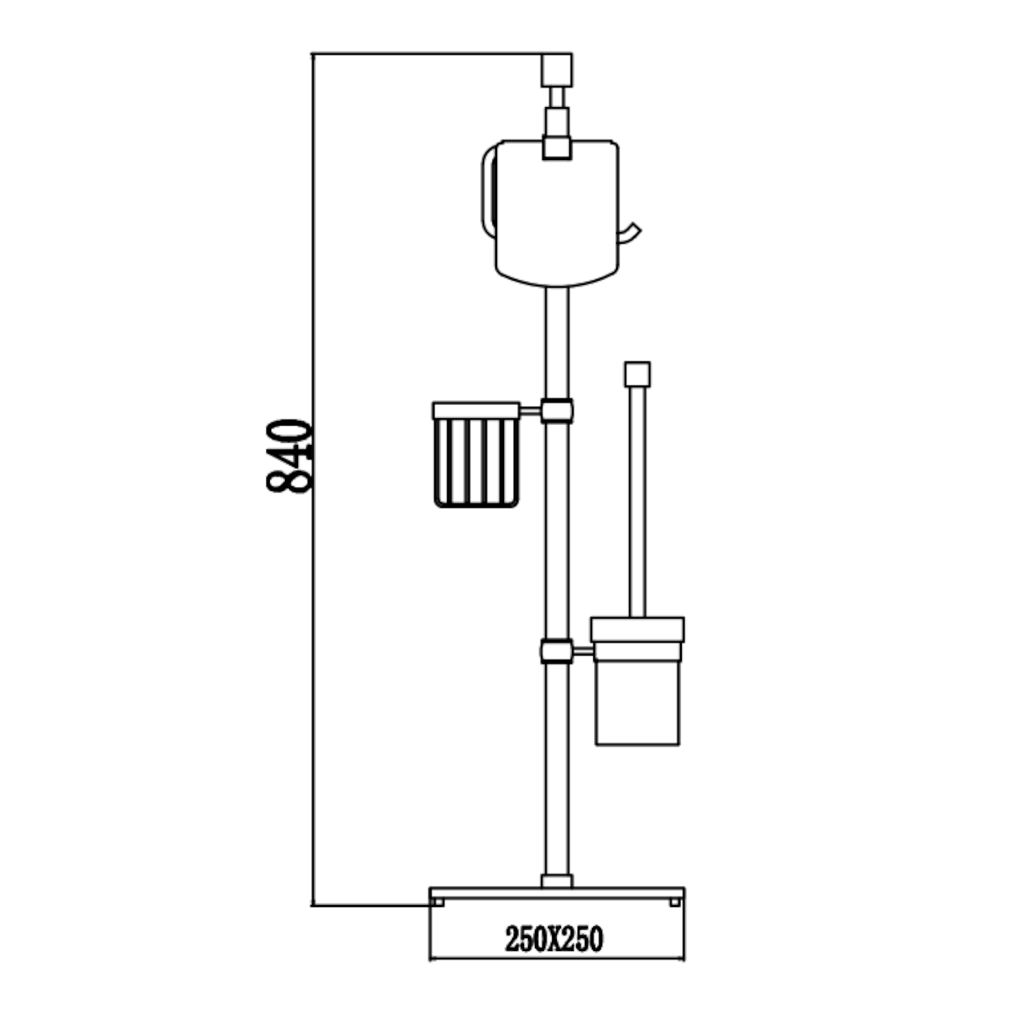 Напольная стойка Savol S-0Y650A, хром