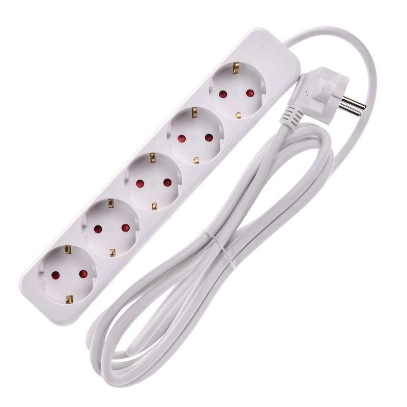 Удлинитель 5х3м 10А У05 ПВС 3х1 бел. UMA IEK UM-YP10-10-05-03-Z-K01