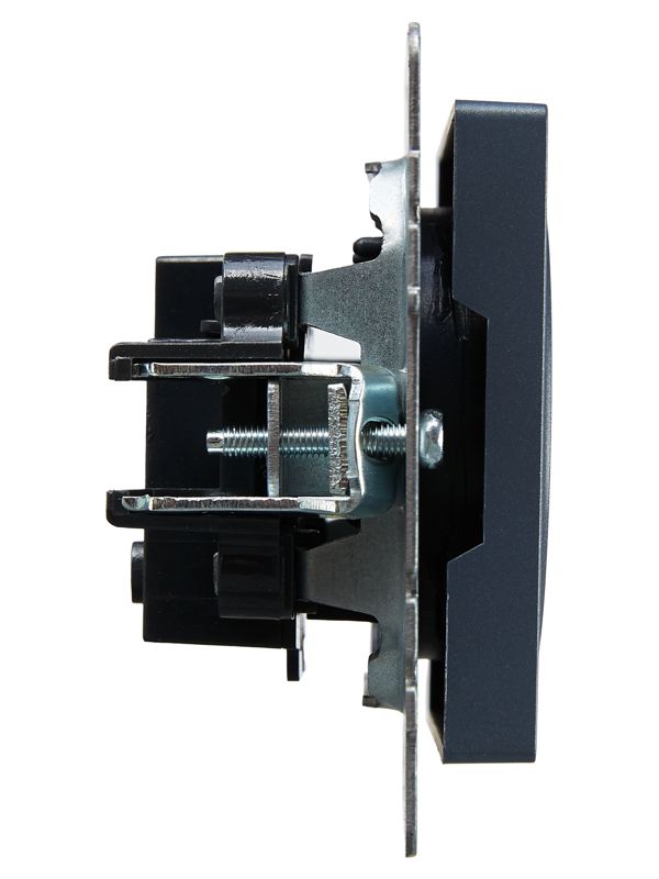 Розетка 1-м СП BRITE РС10-1-0-БрМ 10А без заземл. без защ. шторок механизм маренго IEK BR-R10-10-K35