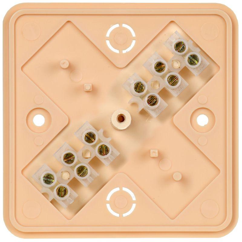 Коробка распаячная ОП 75х75х28 IP20 КМ41216-04 (6 клем. 6кв.мм) сосна IEK UKO10-075-075-028-K34