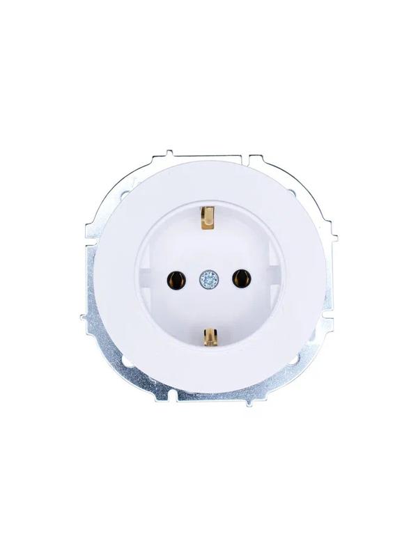 Розетка 1-м OSEN IP20 с заземл. ПБТ бел. LEZARD 743-0288-122B