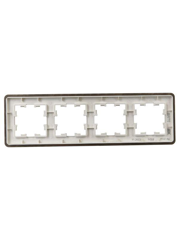 Рамка 4-м BRITE РУ-4-1-Бр метал. латунь RE IEK BR-M42-M-01-K49