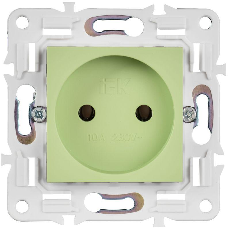 Розетка SKANDY 10А без заземл. без защ. шторок SK-R02G мятный IEK SK-R10-10-K06
