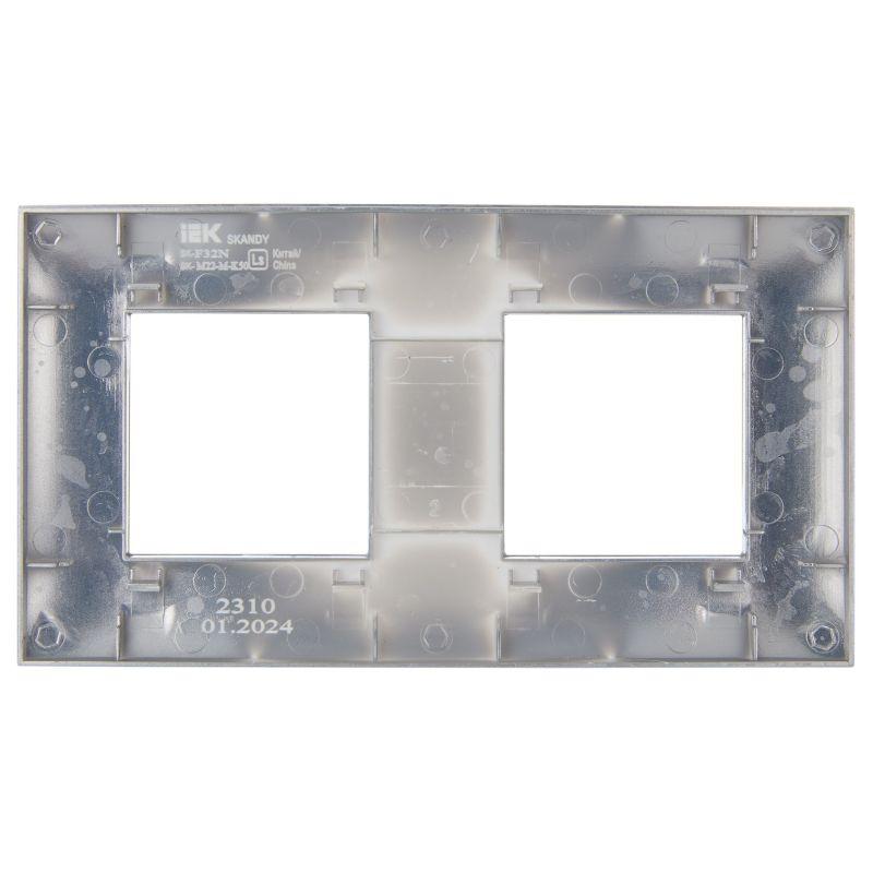 Рамка 2-м SKANDY SK-F32N металл никель IEK SK-M22-M-K50
