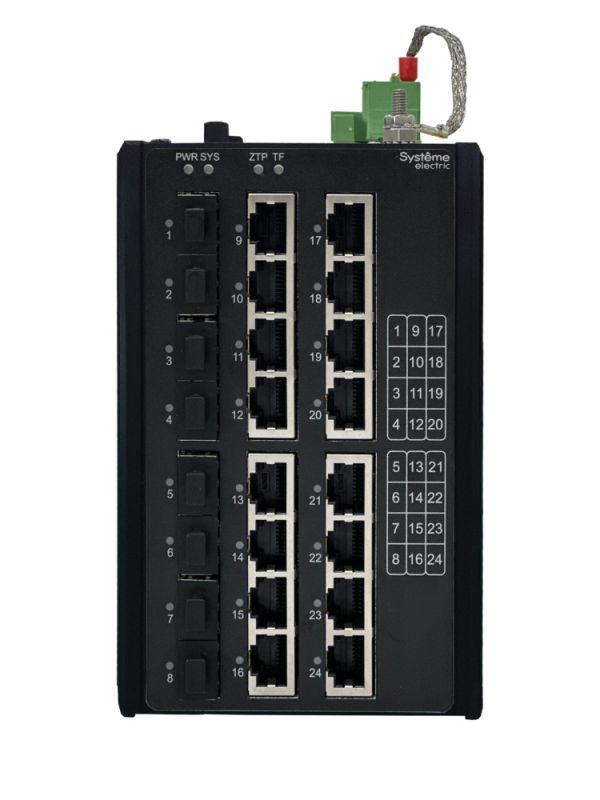 Коммутатор промышленный управляемый Ethernet L3 8х10/100/1000BaseT 8х100/1000/2500BaseX SFP SE NSETM324T16X08A