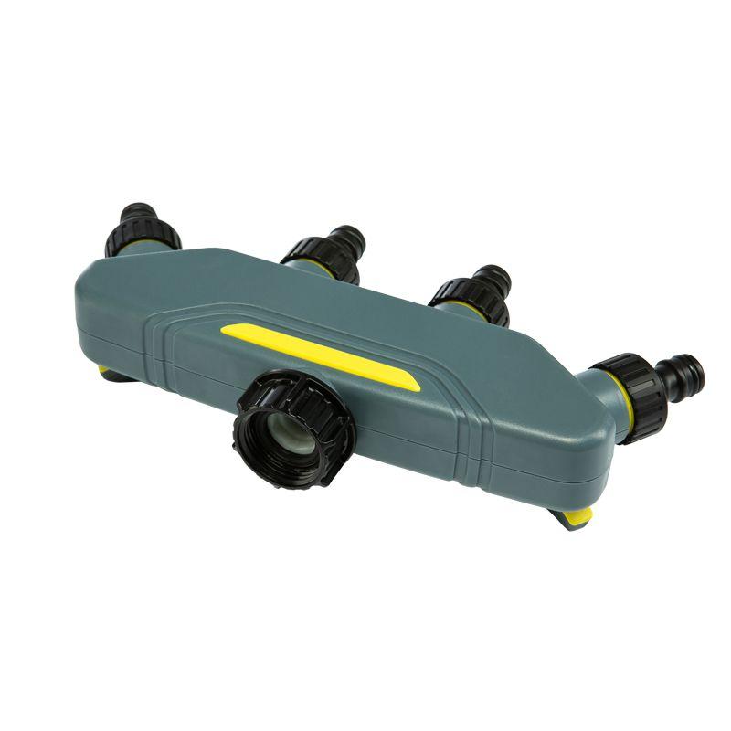 Разветвитель 4-х канальный на кран 1/2дюйм - 3/4дюйм Профи ЧЕТЫРЕ СЕЗОНА 62-0225-F