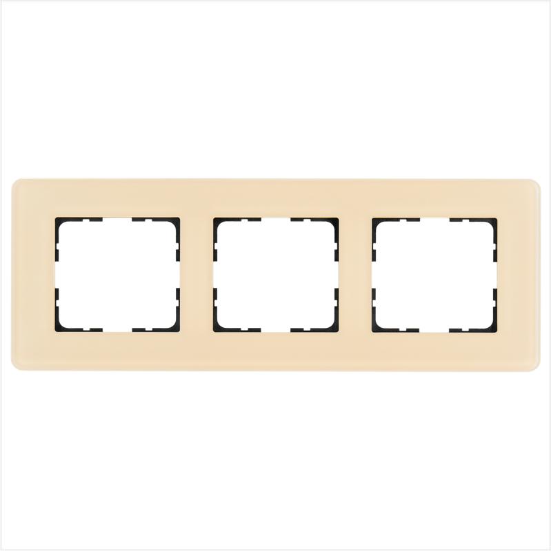 Рамка 3-м G-Glass закругленная стекло матов. тауп Jasmart G1003GT-RM