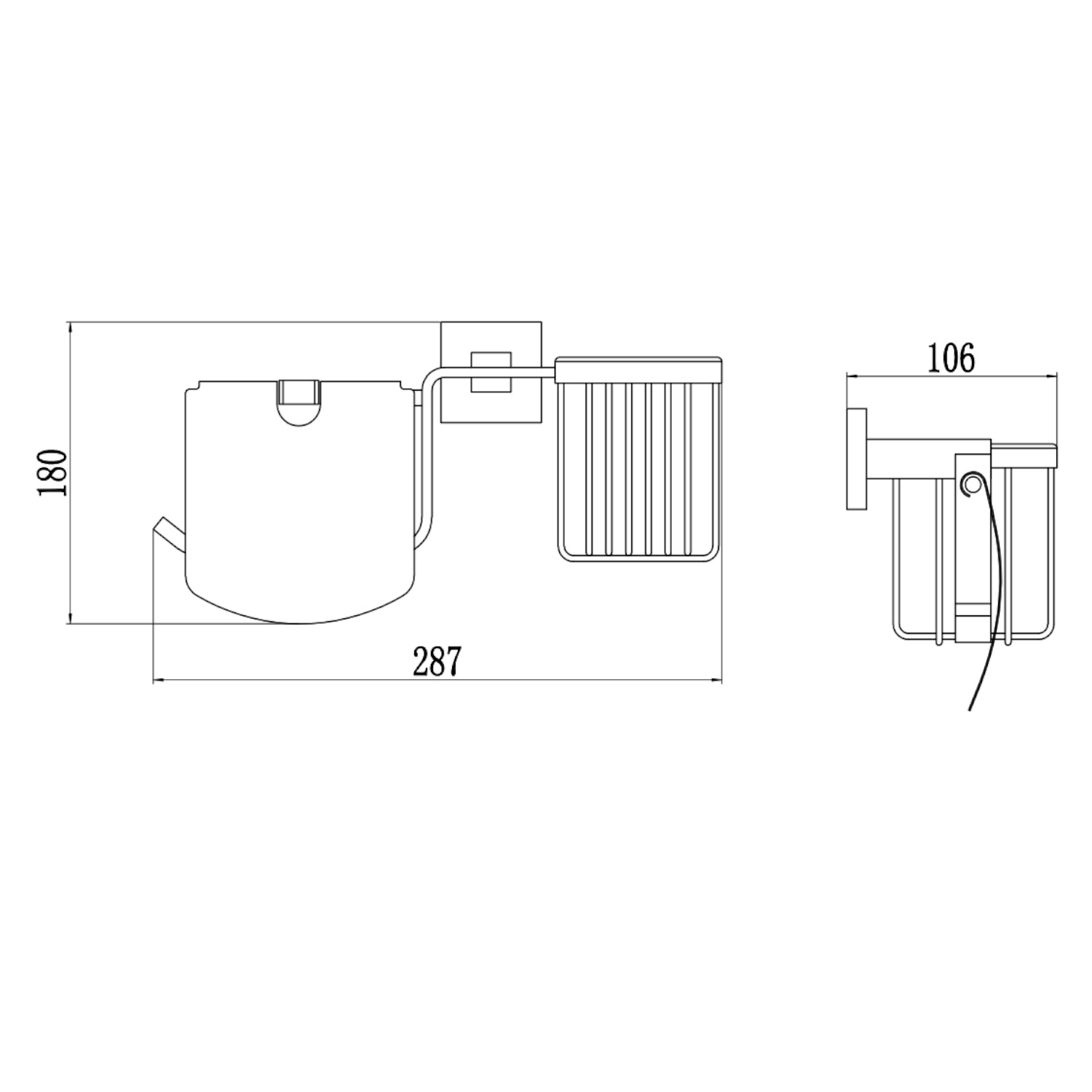 Держатель для туалетной бумаги и освежителя Savol S-L06551A, хром