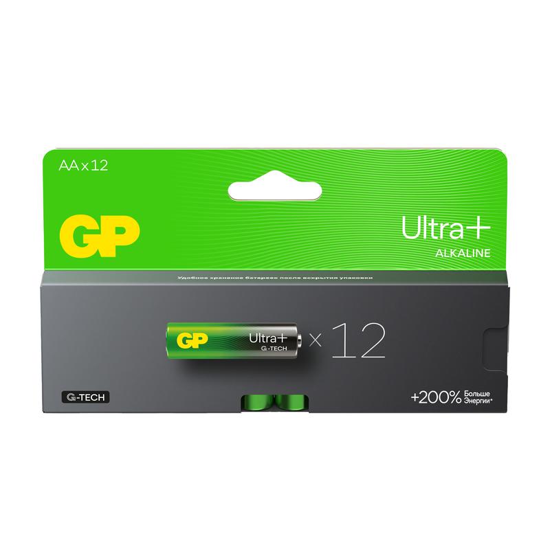 Элемент питания алкалиновый AA/LR6 1.5В Ultra Plus Alkaline G-Tech (блист.12шт) GP 616