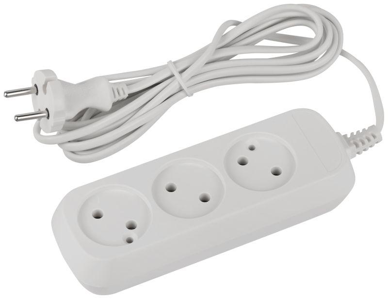 Удлинитель 3х3м без заземл. ШВВП 2х0.75 UDL-6-330 Greenline Эра Б0065041