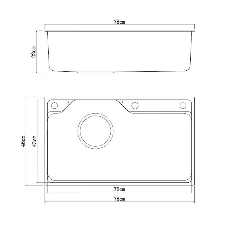 Мойка для кухни Fmark FSC7846L, сатин