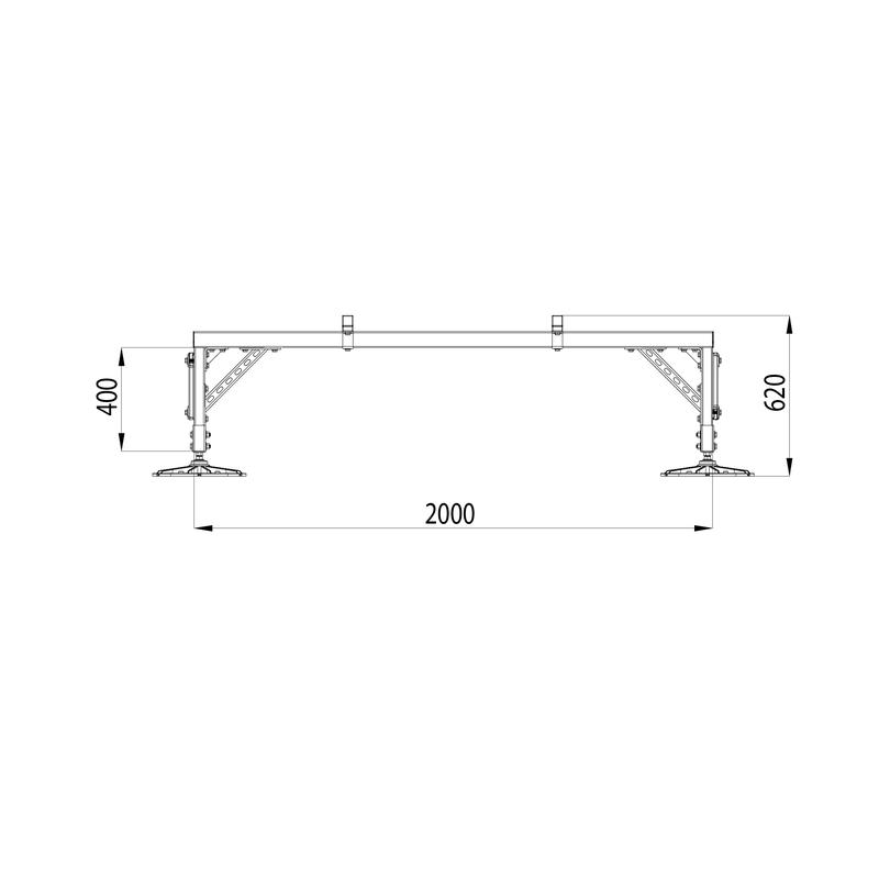 Конструкция опорная для установки оборудования TECHNORAPTOR FOOT 2000х1500 тип 2 HD КМ TR0248