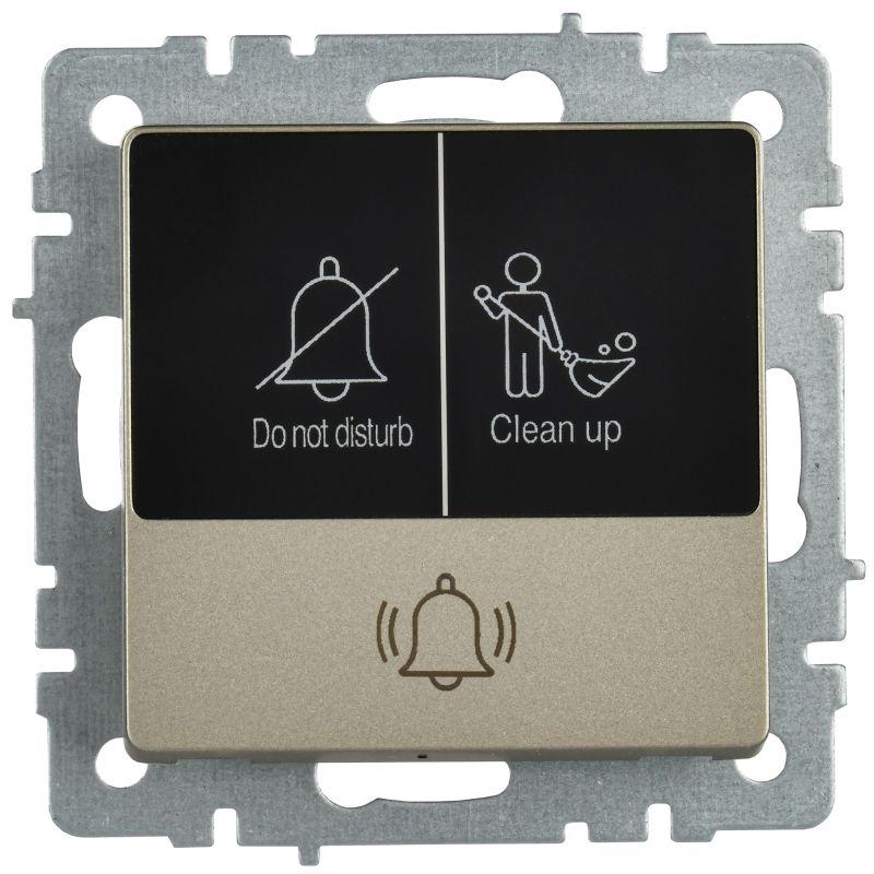 Кнопка звонка BRITE 10А ВС10-1-9-БрШ для отелей с индик. механизм шампань IEK BR-V14-2-10-K37