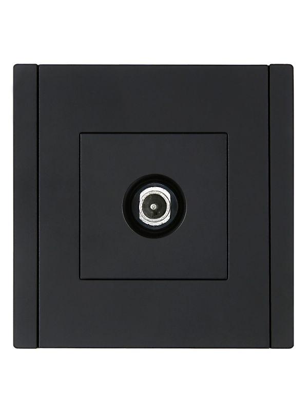 Розетка TV проходная FORTE&PIANO FP129 черн. IEK FP-A10-P-K02