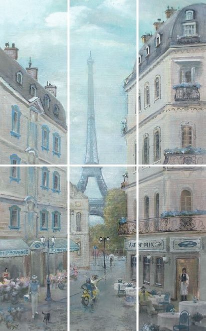 Панно Кантри Шик Париж 60х100, VB\A14\6x\7071