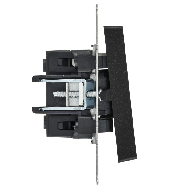 Выключатель 1-кл. СП BRITE ВС10-1-1-БрЧ 10А с индик. механизм черн. IEK BR-V10-1-10-K02