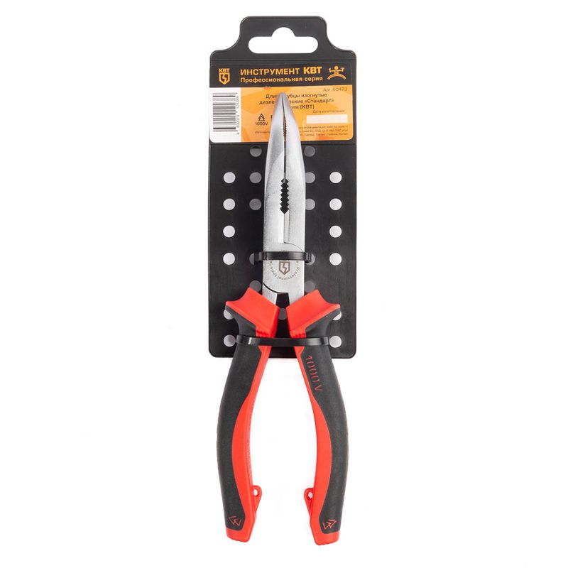 Длинногубцы изогнутые диэлектрические "Стандарт" 200мм КВТ 60473