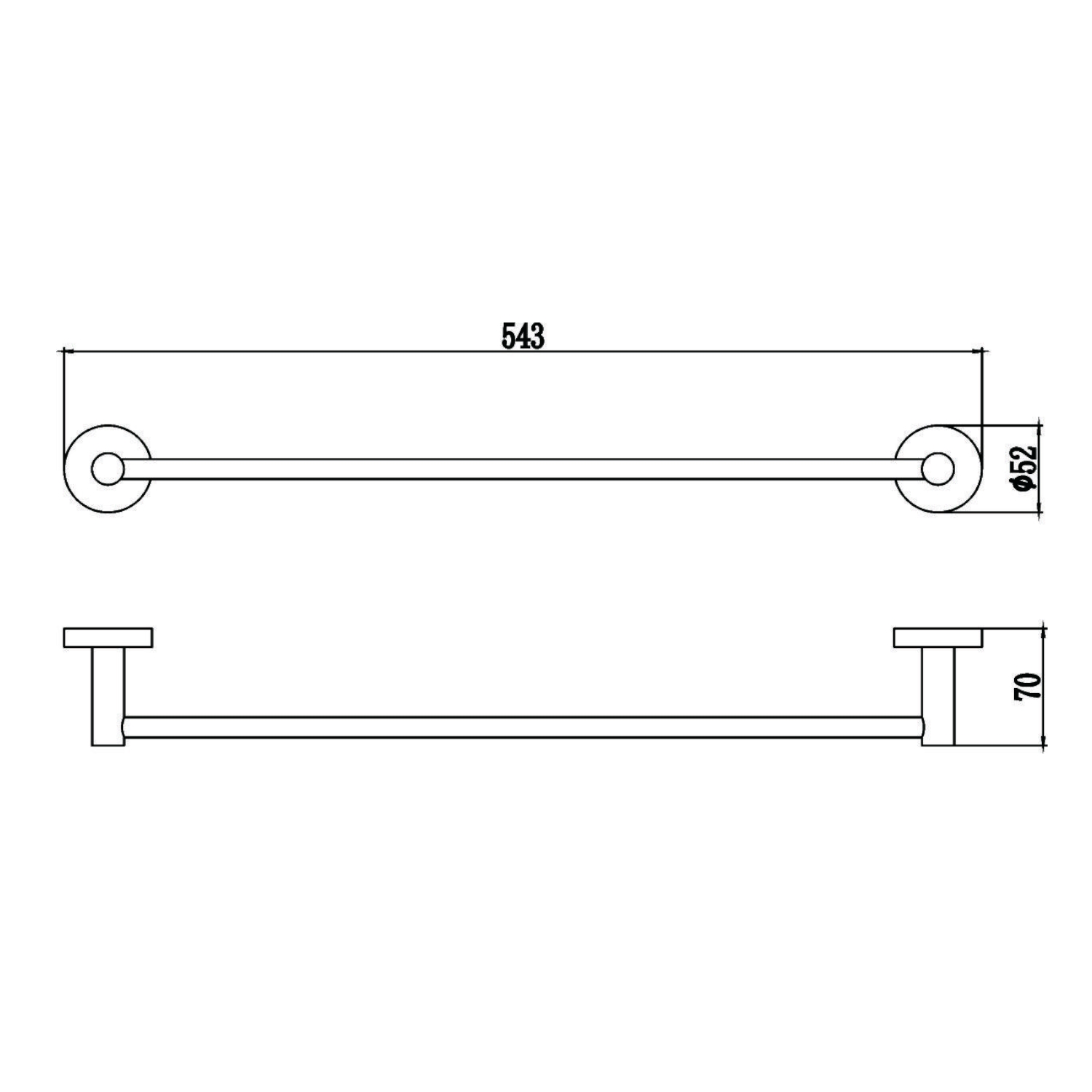 Полотенцедержатель Savol S-508724, хром
