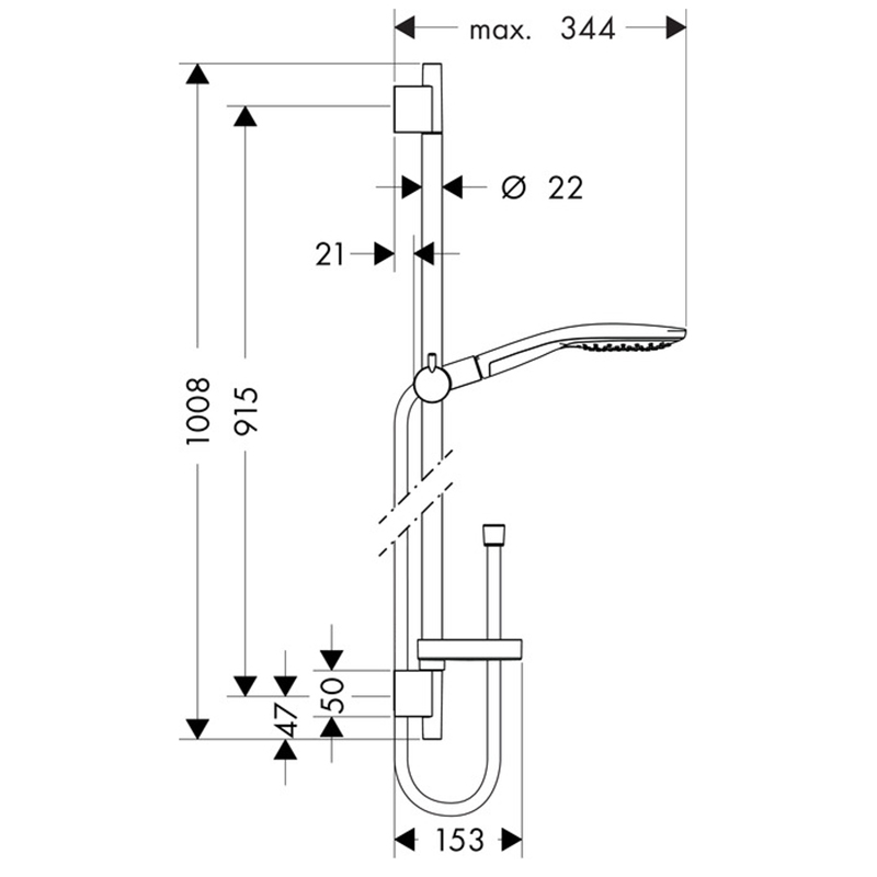 Душевой гарнитур Hansgrohe Raindance Select E 150 3jet 27857000