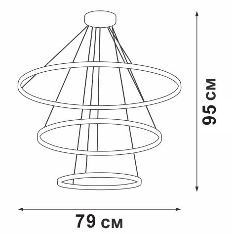 Светильник светодиодный LED 115Вт 3900-4200К 6570лм Vitaluce V4614-1/3S