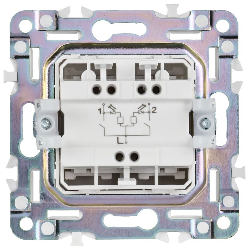 Выключатель 2-кл. SKANDY 10А SK-V09B с индикацией беж. IEK SK-V20-1-10-K10