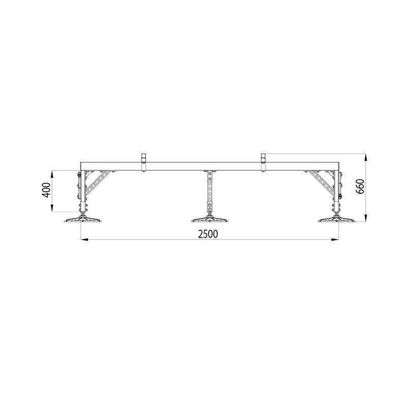 Конструкция опорная для установки оборудования TECHNORAPTOR FOOT 2500х3000 тип 1 HD КМ TR0255
