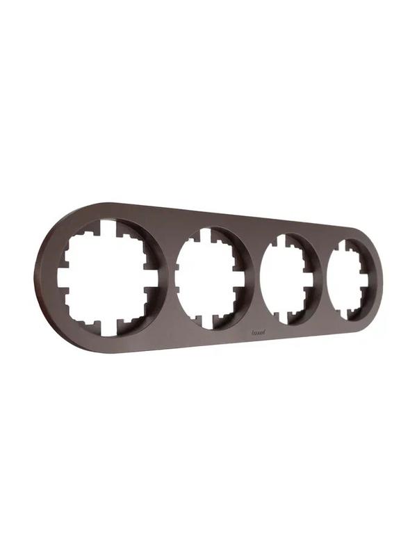 Рамка 4-м OSEN горизонт. круглая механизм шоколад LEZARD 744-7300-149