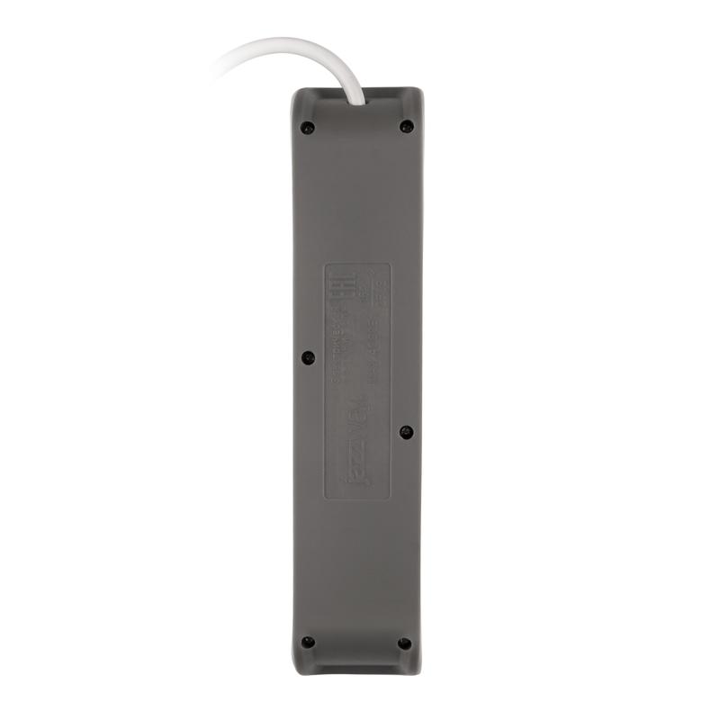 Удлинитель 4х3м с заземл. с выкл. бел. ET-04-300W (4х3.0) JAZZway 5051812