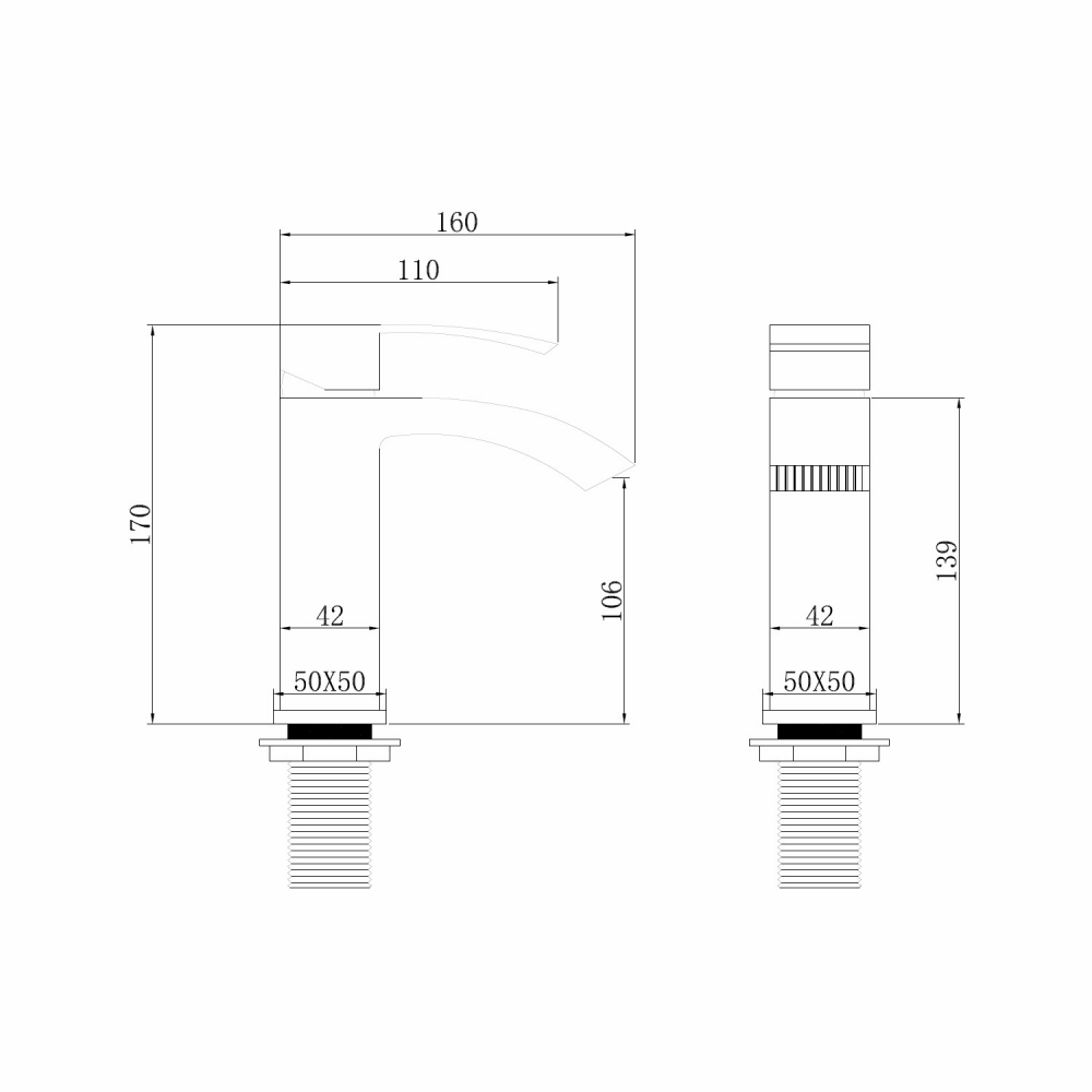 Смеситель ABBER Wasserfall AF8610NG для раковины, никель