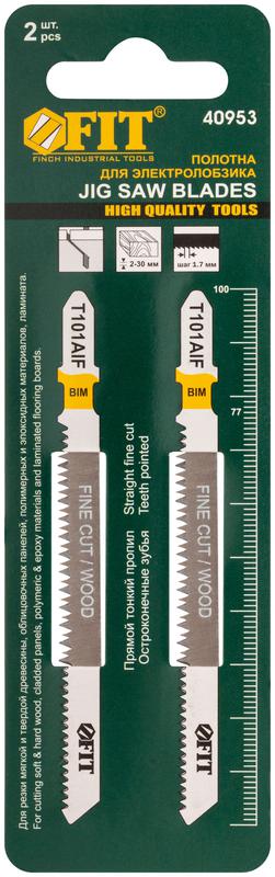 Полотно по дереву Bimetal остроконечные зубья 100/77/1 7мм (T101AIF) (уп.2шт) FIT 40953