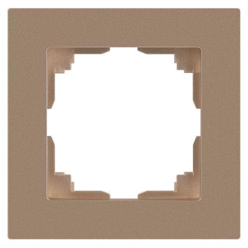 Рамка 1-м СП Accent 6-501-04 шампань Intro Б0063746