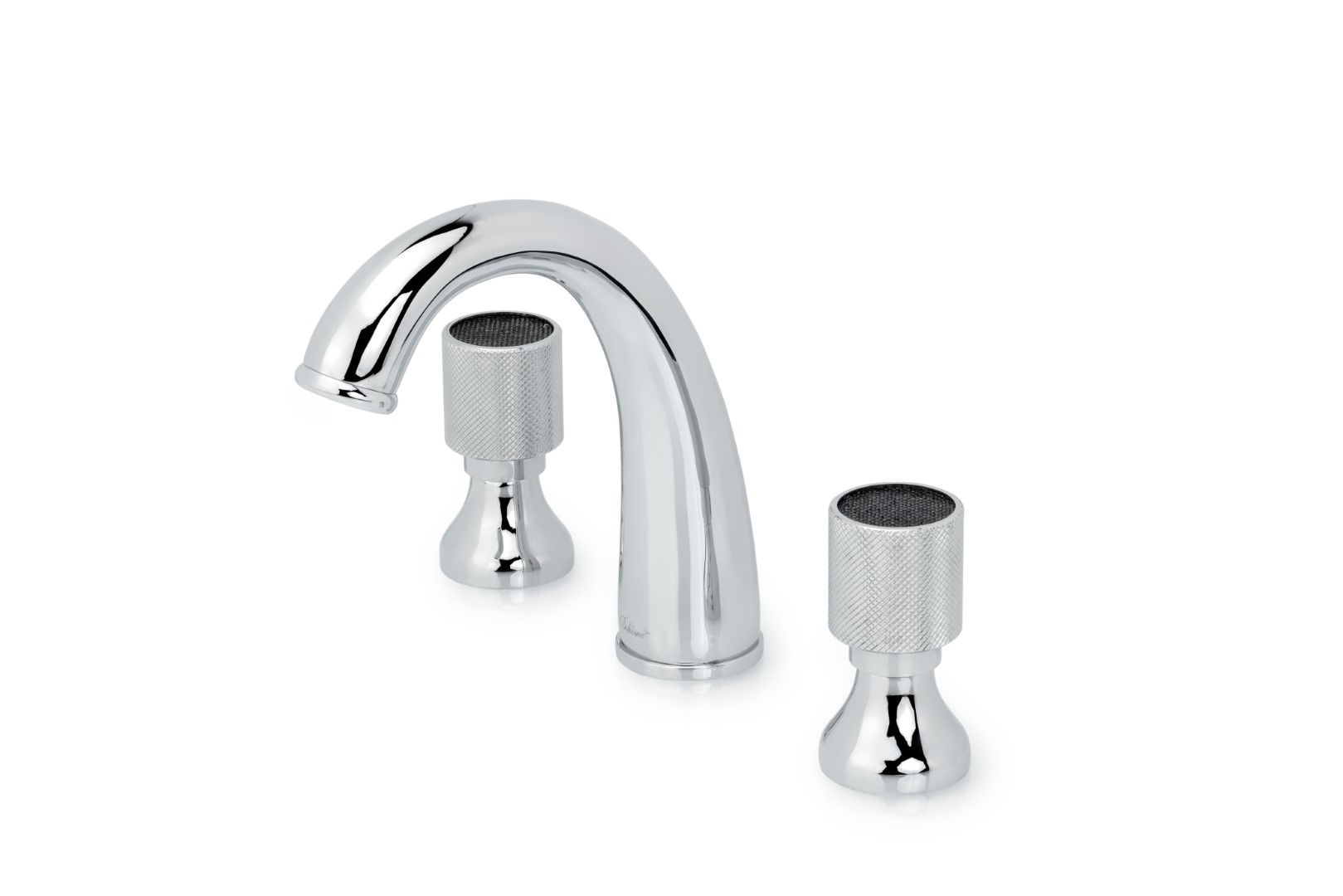 Смеситель для раковины на 3 отв. ROYAL CRYSTAL Black, хром_Комплект